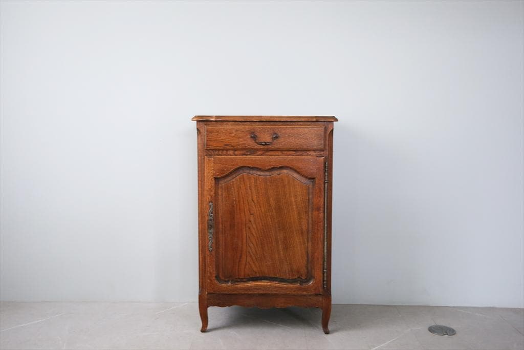 フランスアンティーク猫脚カップボード/木製サイドボード/キャビネット(90-7)