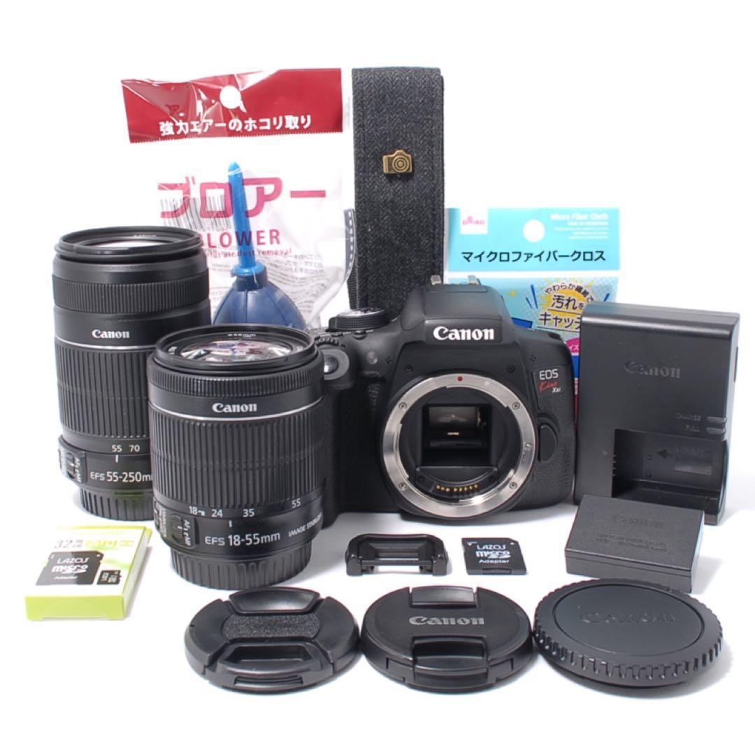 【Wi-Fi搭載】Canon Kiss X8i ダブルズームセット★自撮りOK