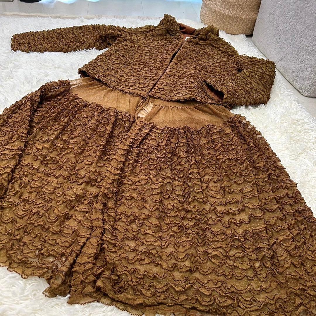 ショー掲載品✨カネコイサオ ドットチュール ピコフリル セットアップレイヤード