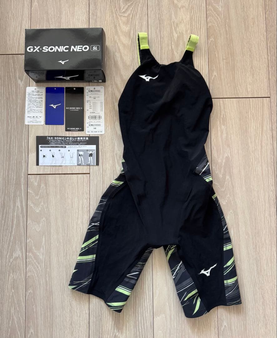 ミズノ GX SONIC NEO SL 140サイズ ジュニア 女子 高速水着①