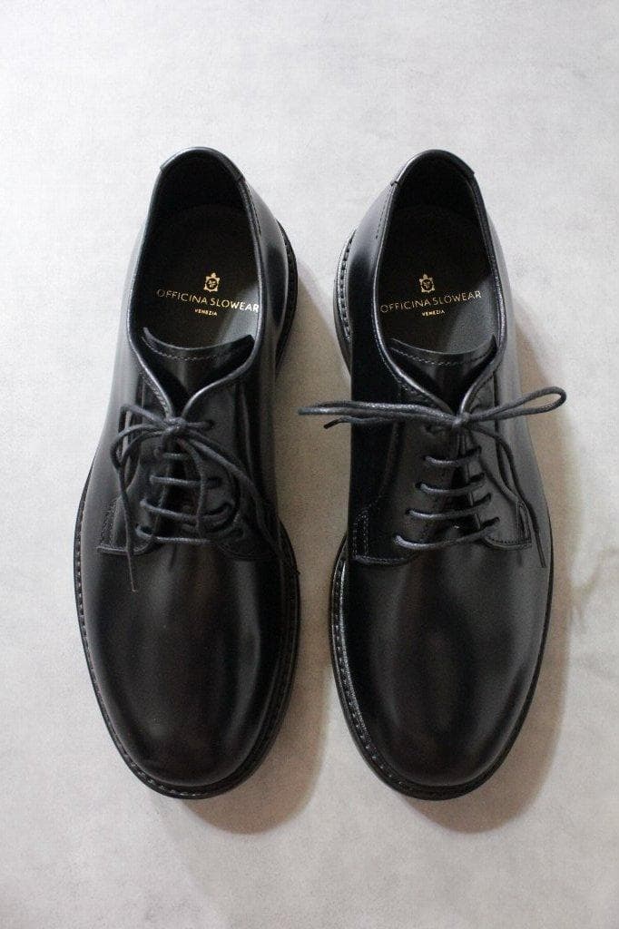 SLOWEAR★新品9万円スローウェア オールデン似なダービープレーントゥ黒41