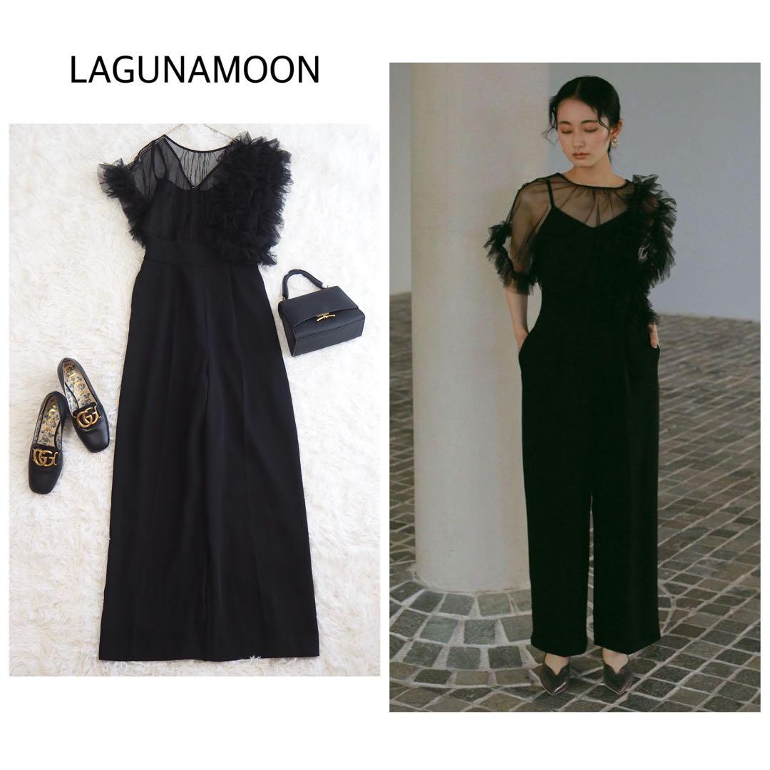 美品 ラグナムーン チュールドッキングコンビネゾンフリルオールインワン 結婚式