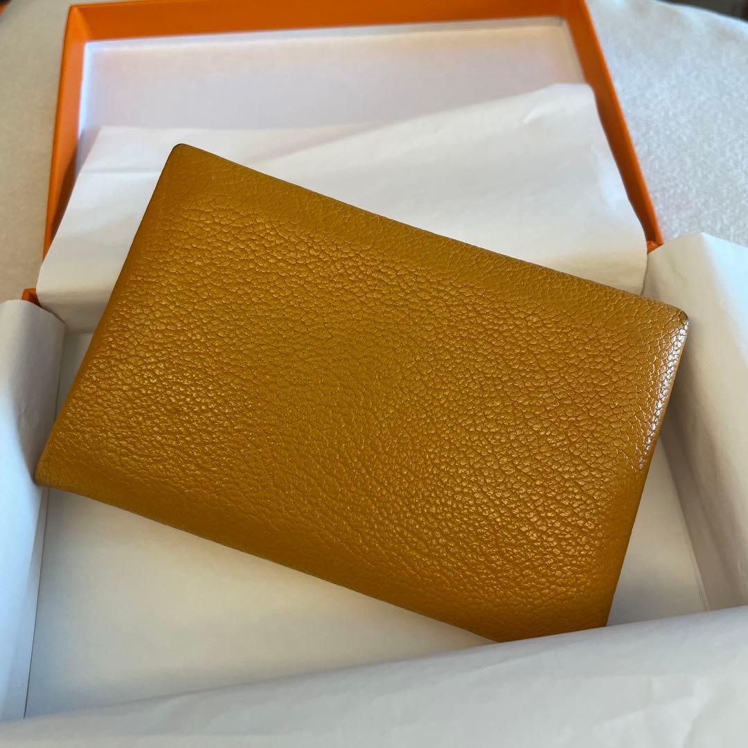 中古HERMESエルメス/名刺入れカルヴィ
