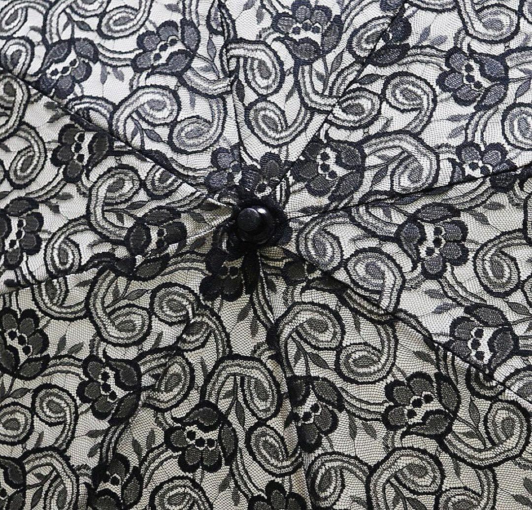 新品 UVケア加工 上品 豪華2重レース 晴雨兼用折りたたみ傘 日傘 雨傘