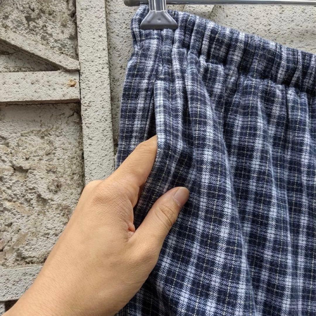 90s check cargo pants 極太チェックカーゴパンツ　古着