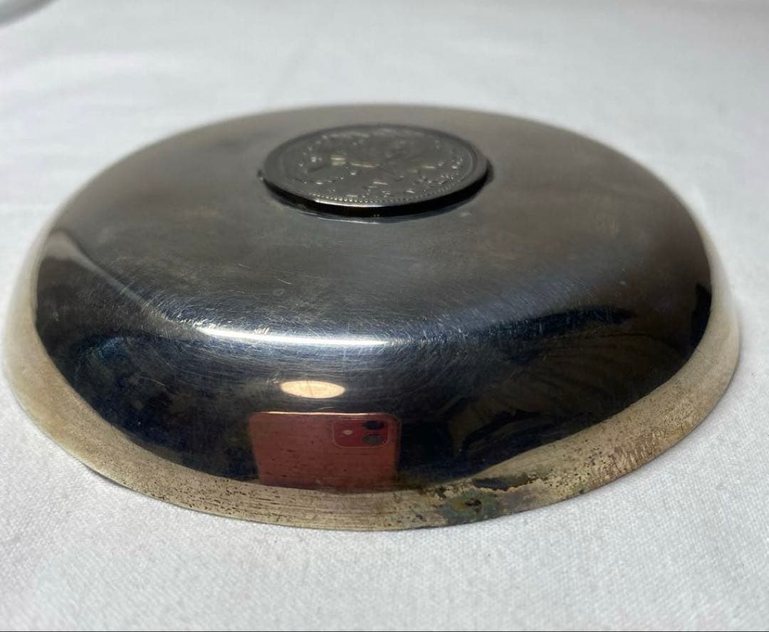 パキスタン　ONE RUPEE シルバー トレイ(コースター)未使用