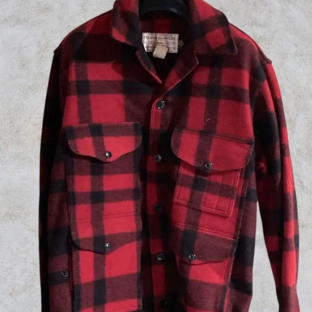 Filson フィルソン　マッキーノウールシャツジャケット　赤黒　38