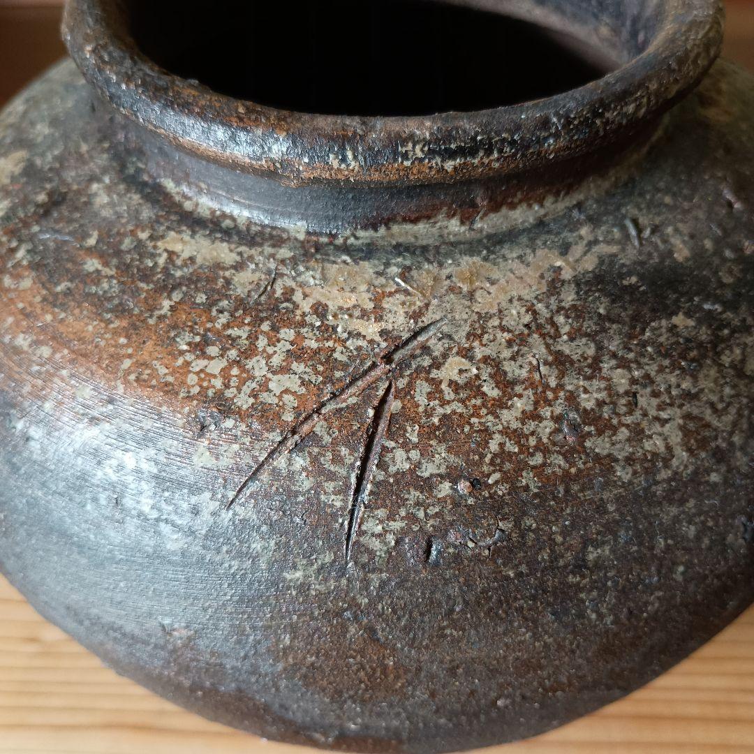 古備前　自然釉壺　窯印イ　桃山