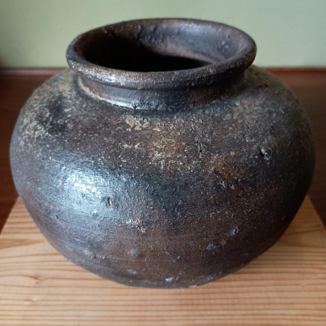 古備前　自然釉壺　窯印イ　桃山