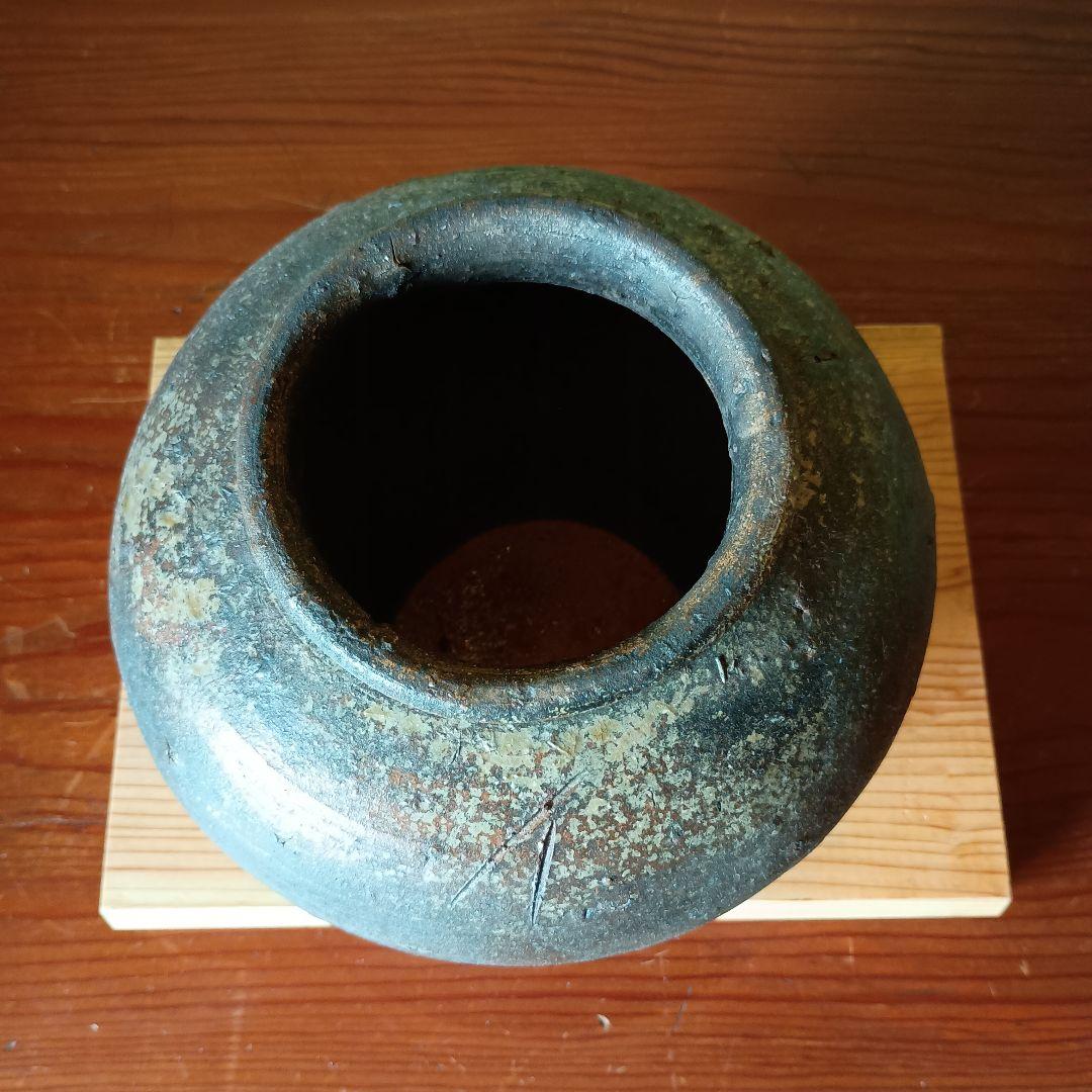 古備前　自然釉壺　窯印イ　桃山
