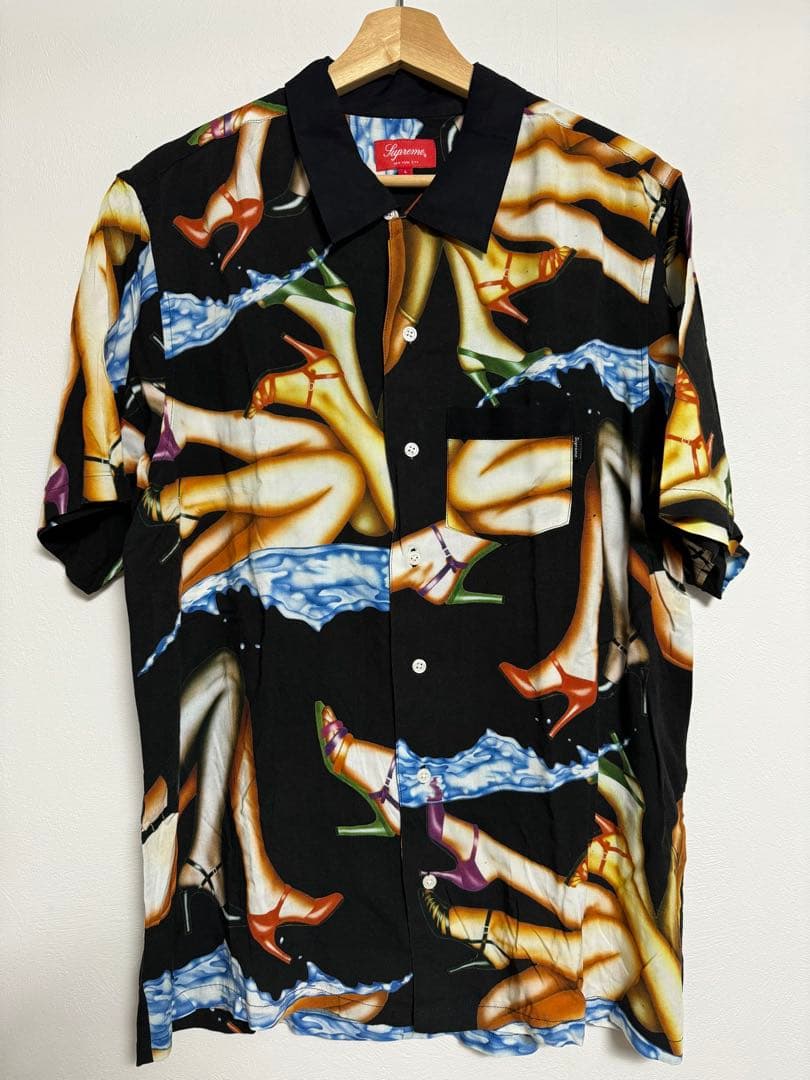 Supreme heels rayon shirt レーヨン シャツ L 登坂