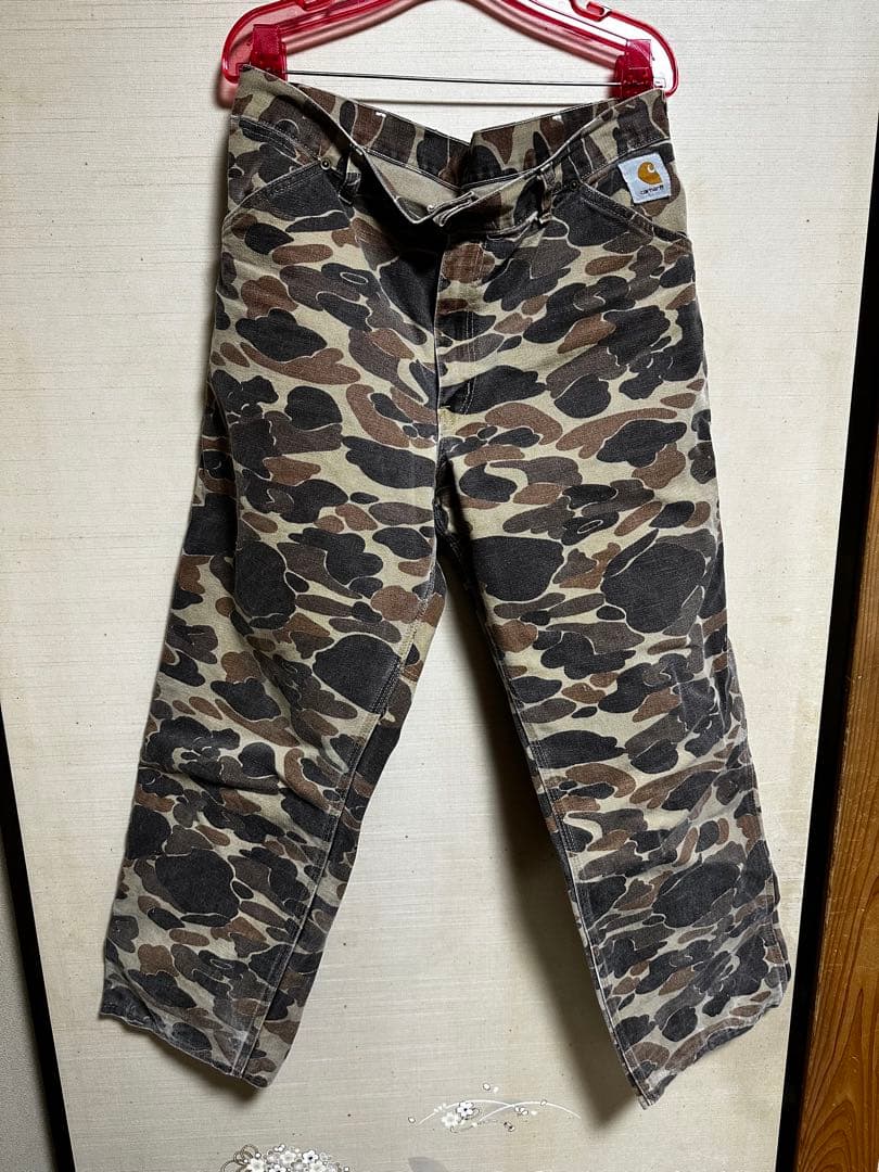 Carhartt ダックパンツ　ダックハンターカモ　80s