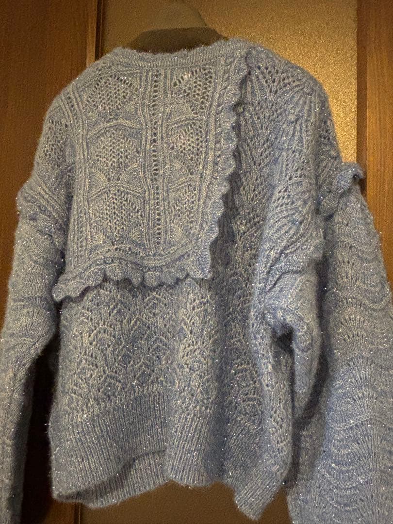 楽一番さま専用　MUVEIL ラメパッチワークカーディガン　未使用