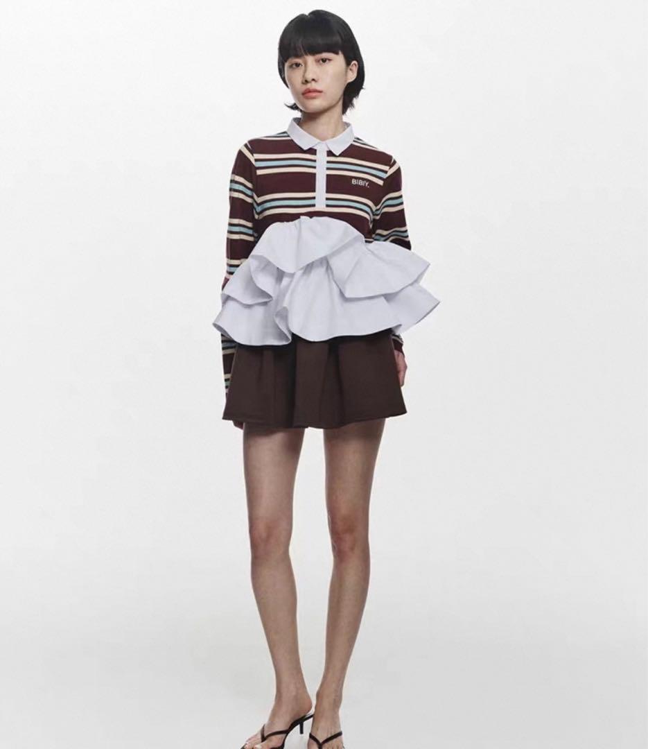 Bibiy. LOLA PEPURAMU POLO BROWN ビビィ