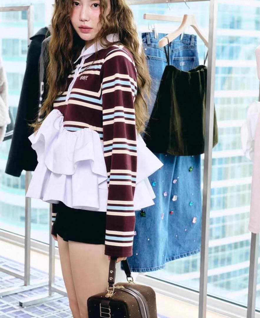 Bibiy. LOLA PEPURAMU POLO BROWN ビビィ