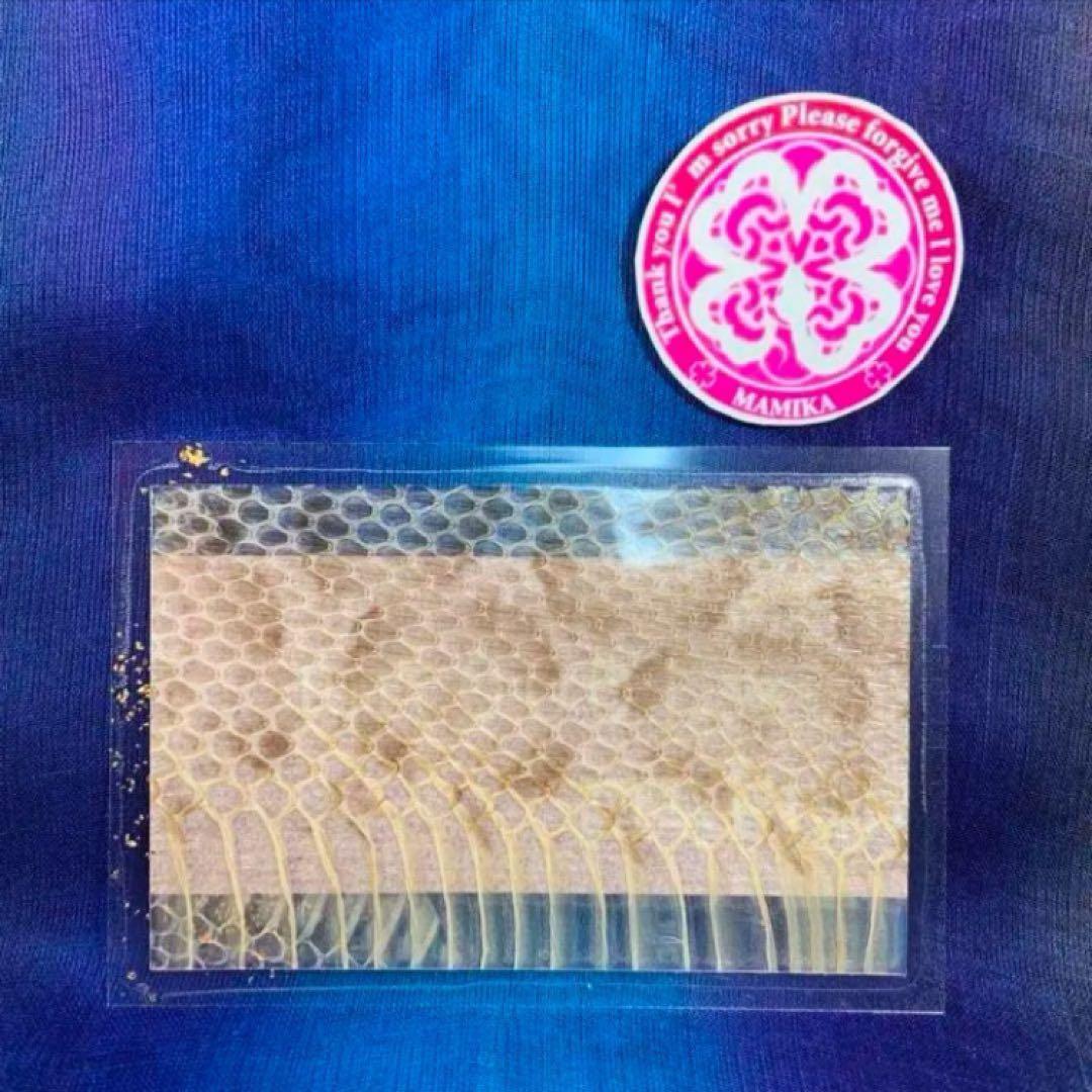 まゆ　出世 開運 名刺入れ 白蛇 切らずに一匹 純金 大帯 お守り 財布