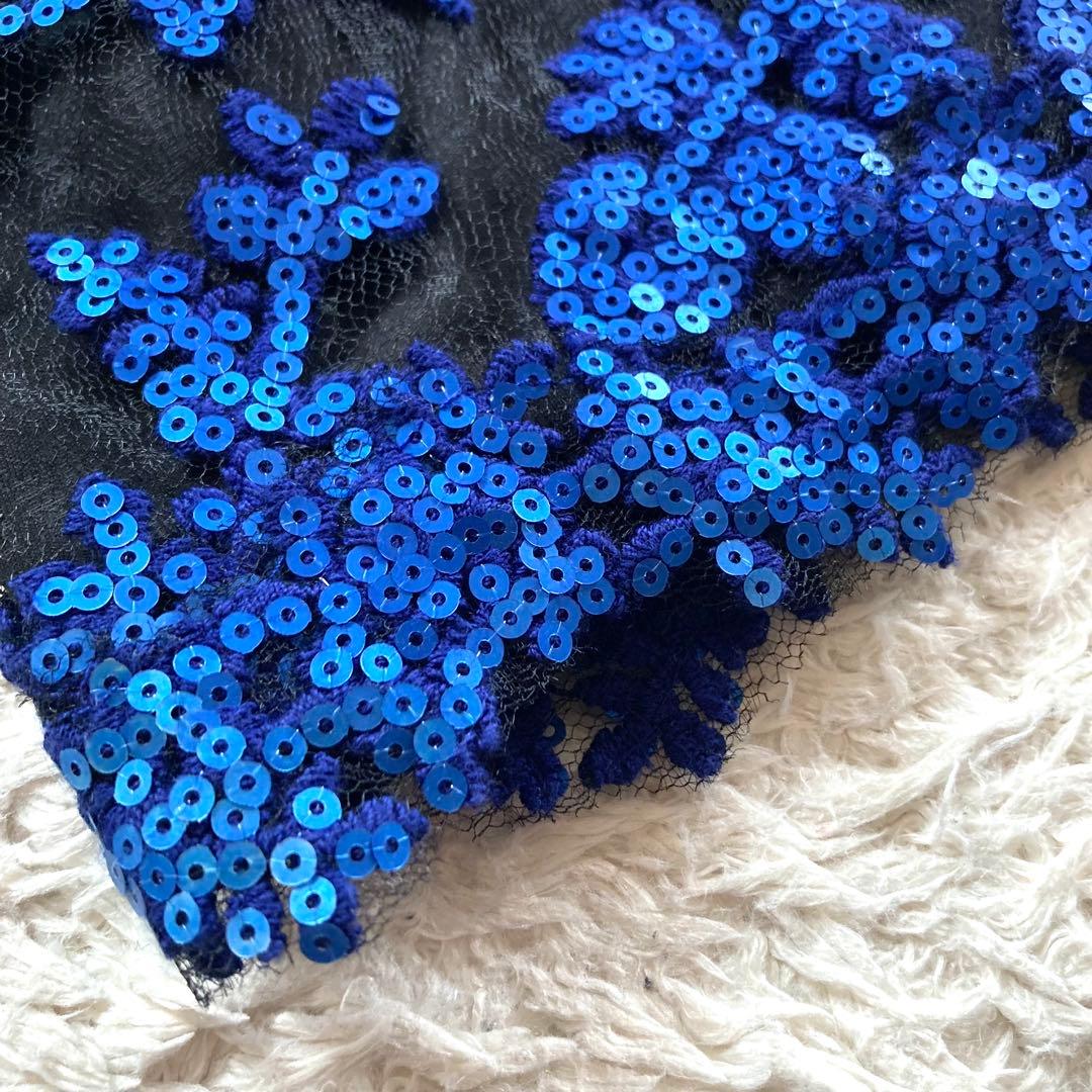 【大きいサイズ】タダシショージ スパンコール 総レース カクテルドレス 40