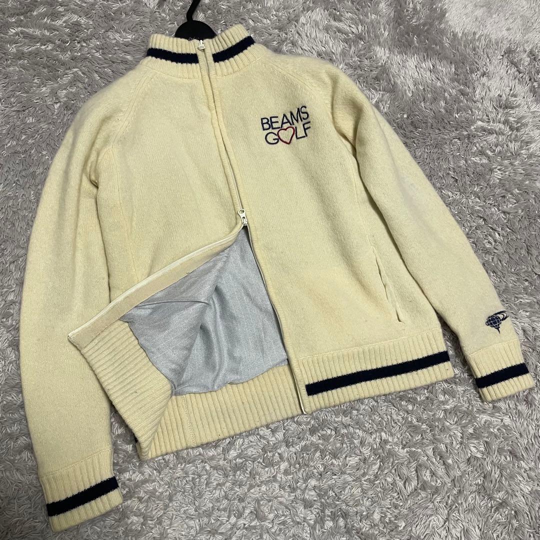 BEAMS GOLF ジップアップセーター　レディースサイズL