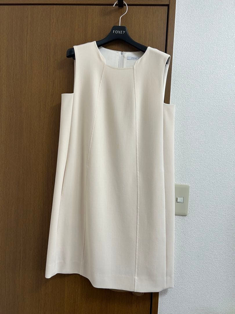 フォクシーブティック 37794 ワンピース 40 オフホワイト　ウール シルク