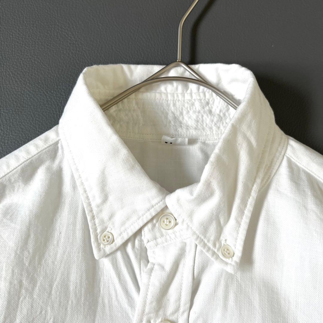 3322【美品】45R シャツワンピース ホワイト全員集合の908スモックドレス