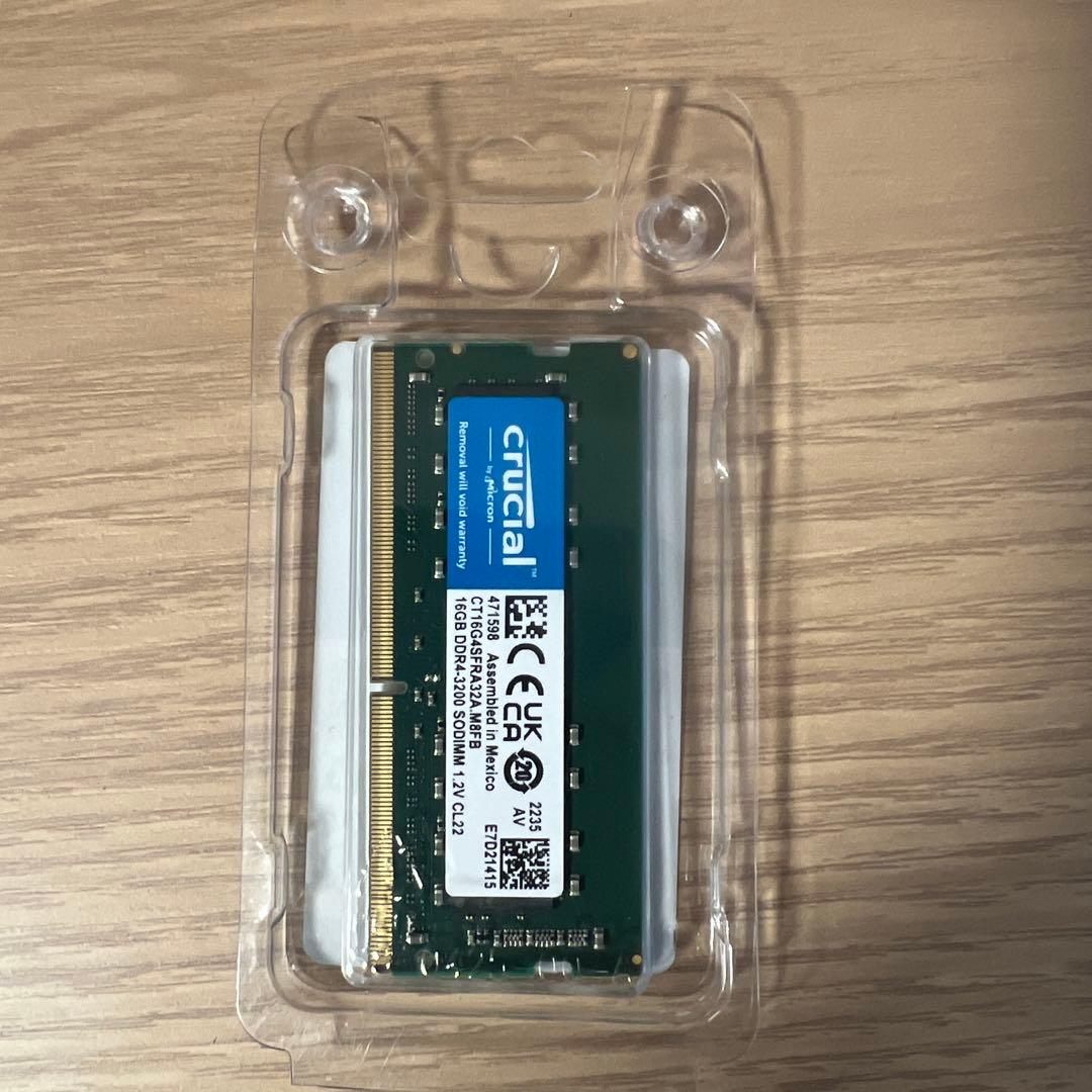 メモリー crucial DDR4-3200 SODIMM 16GB