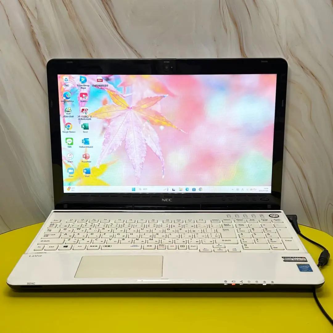 【Office2021付】メモリ8GB！NEC★11Pro★高性能ノートPC