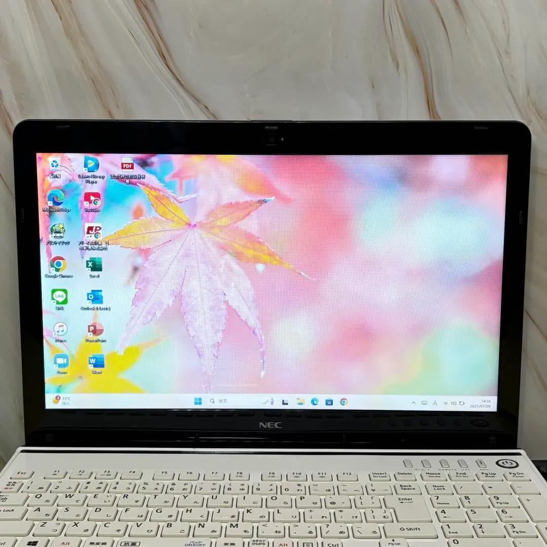 【Office2021付】メモリ8GB！NEC★11Pro★高性能ノートPC