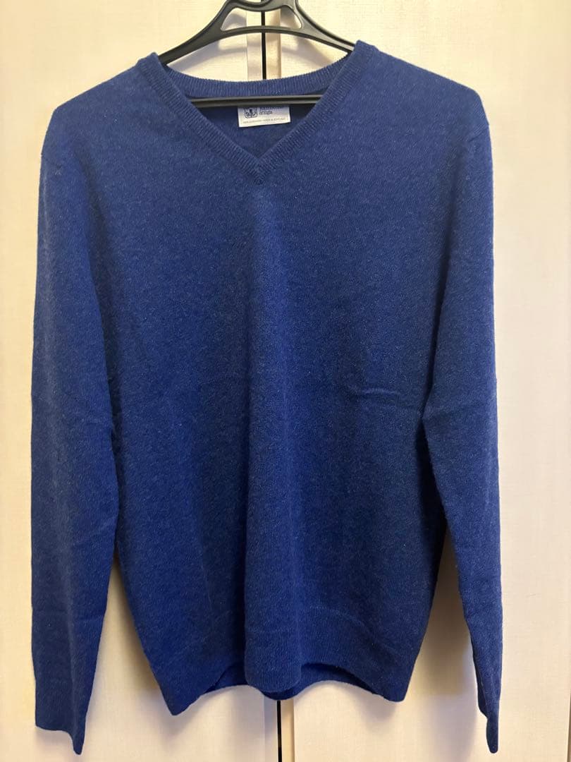 【値下げ！】Johnstons of Elgin ブルー カシミヤ セーター S