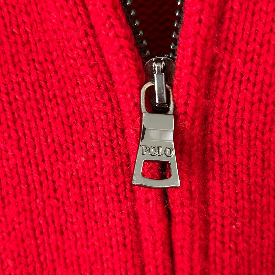 【トレンド】ラルフローレン　ニット　スイス　ビッグポニー　刺繍 90s L