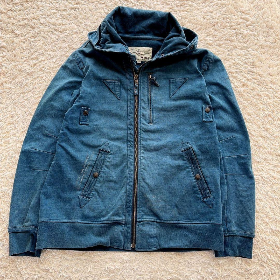 AVIREX 硫化染め フェード加工 USAAF 変形 ギミック パーカー
