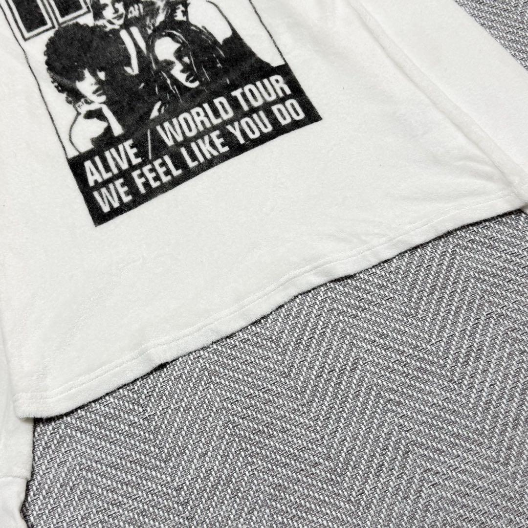 美品 ヒステリックグラマー KISS パイル地 ロンT ホワイト XS