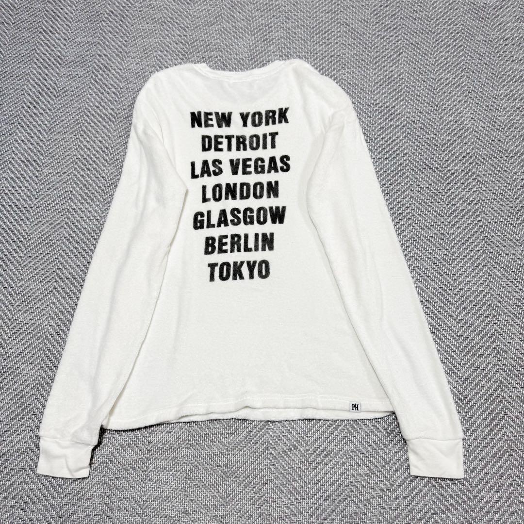 美品 ヒステリックグラマー KISS パイル地 ロンT ホワイト XS