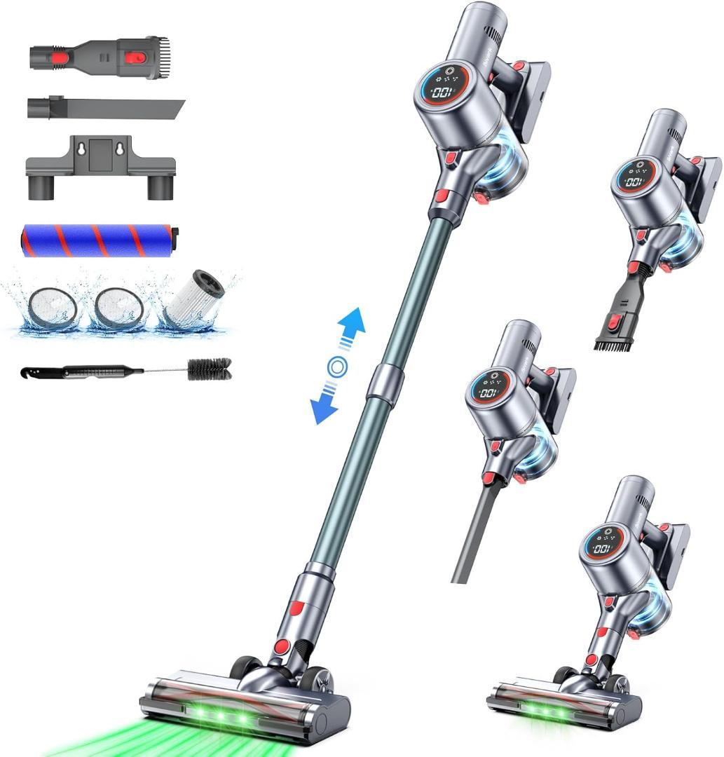 掃除機 コードレス　50Kpa強力吸引＆業界初65分連続稼働　サイクロン式