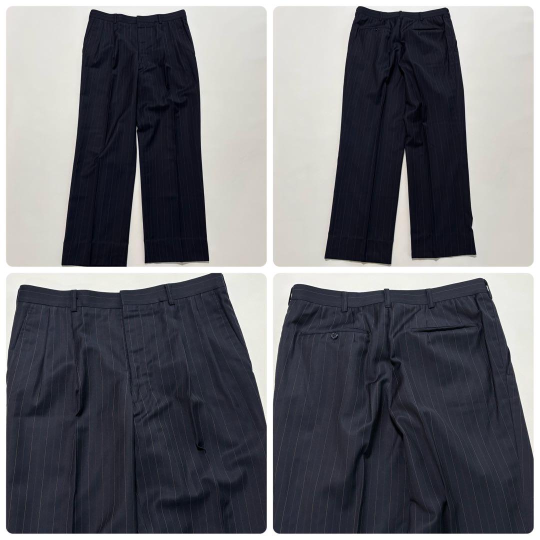 美品 エルメネジルドゼニア スーツ セットアップ Mサイズ相当 ネイビー