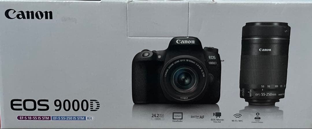 Canon EOS 9000D 一眼レフカメラ レンズ2本セット箱付き
