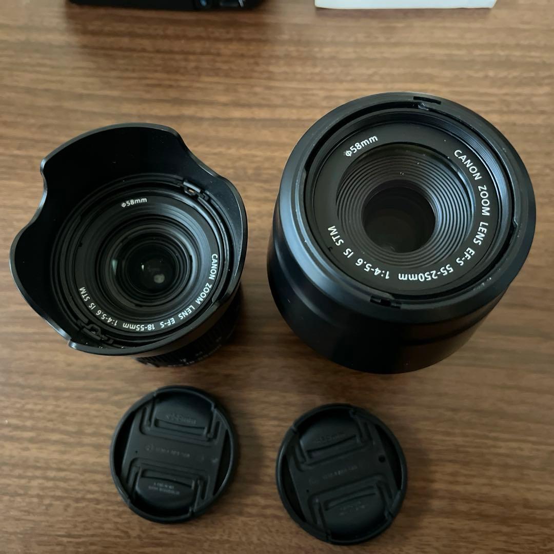 Canon EOS 9000D 一眼レフカメラ レンズ2本セット箱付き