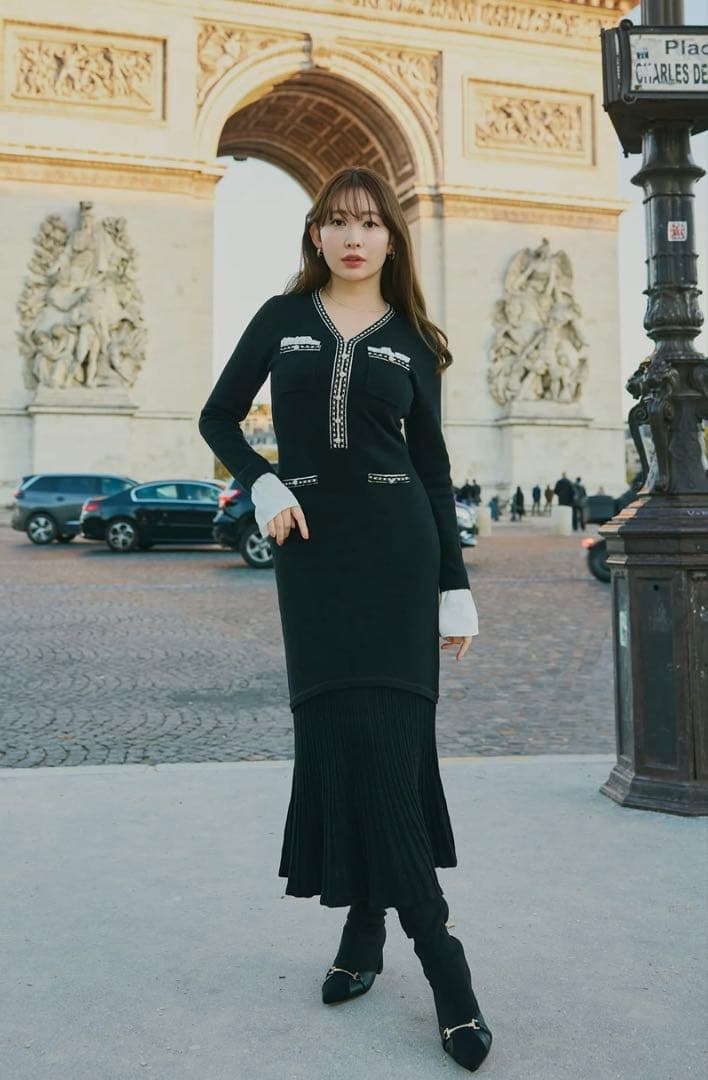 Herlipto Isaline Long Knit Dress Sサイズ