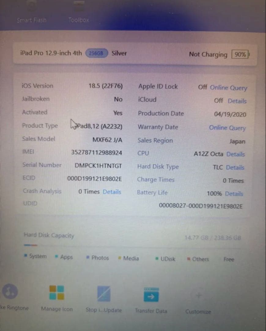 iPad Pro 12.9 第4世代 256GB セルラー