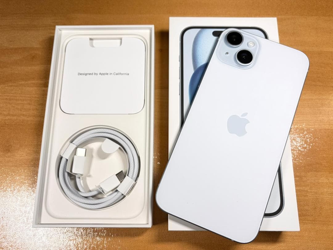 ●極美品●バッテリー95％●iPhone 15 Plus ブルー 128GB●