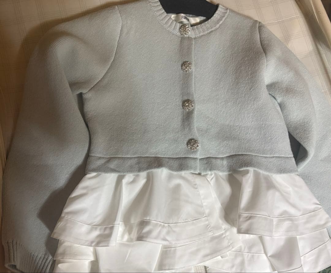 furfur ペプラムレイヤードカーディガン