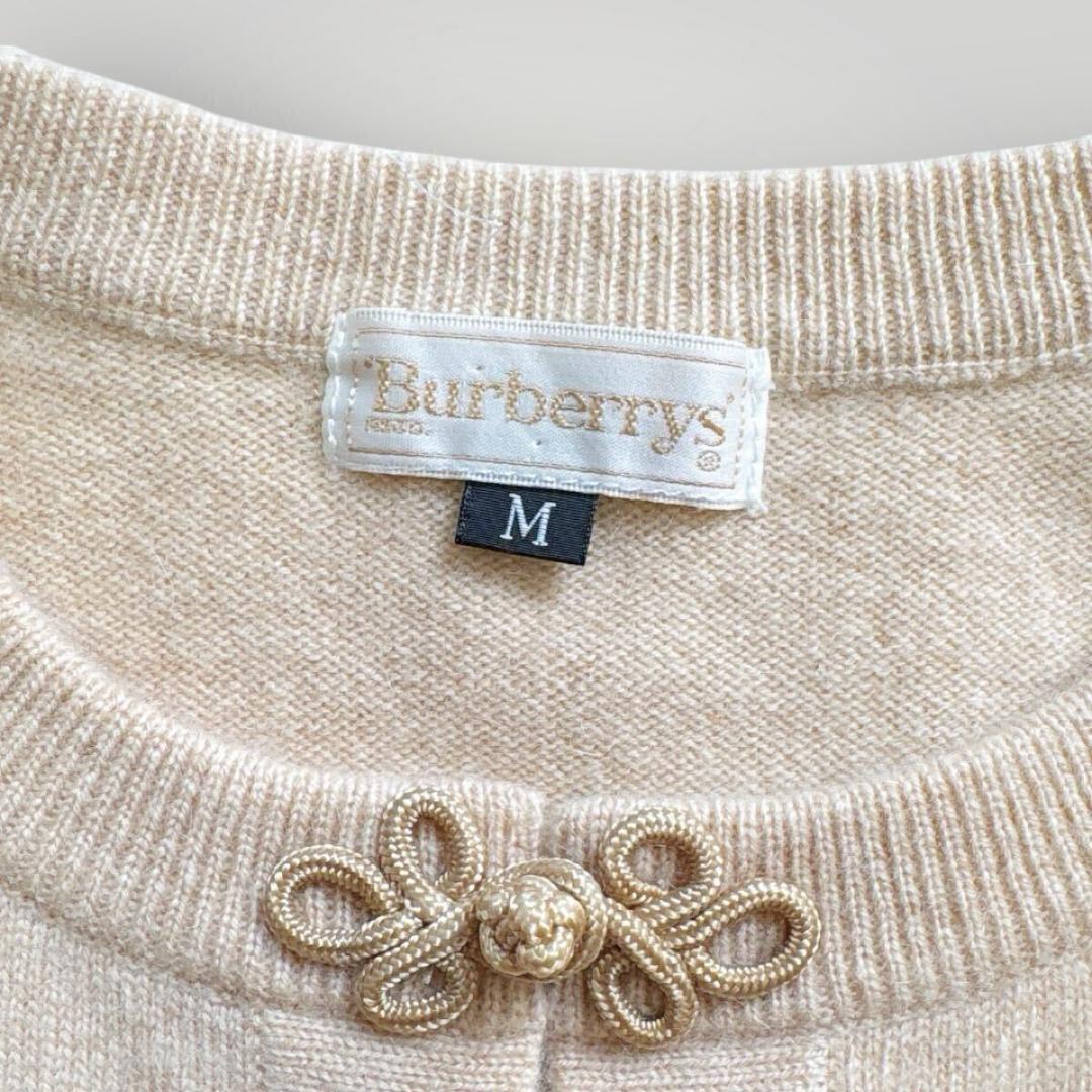 [上質] バーバリーズ / チャイナ ロゴカーディガン カシミヤ100%