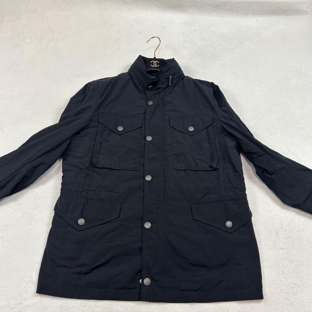 J179 M バーバリーロンドン モッズコート ブラック メンズ