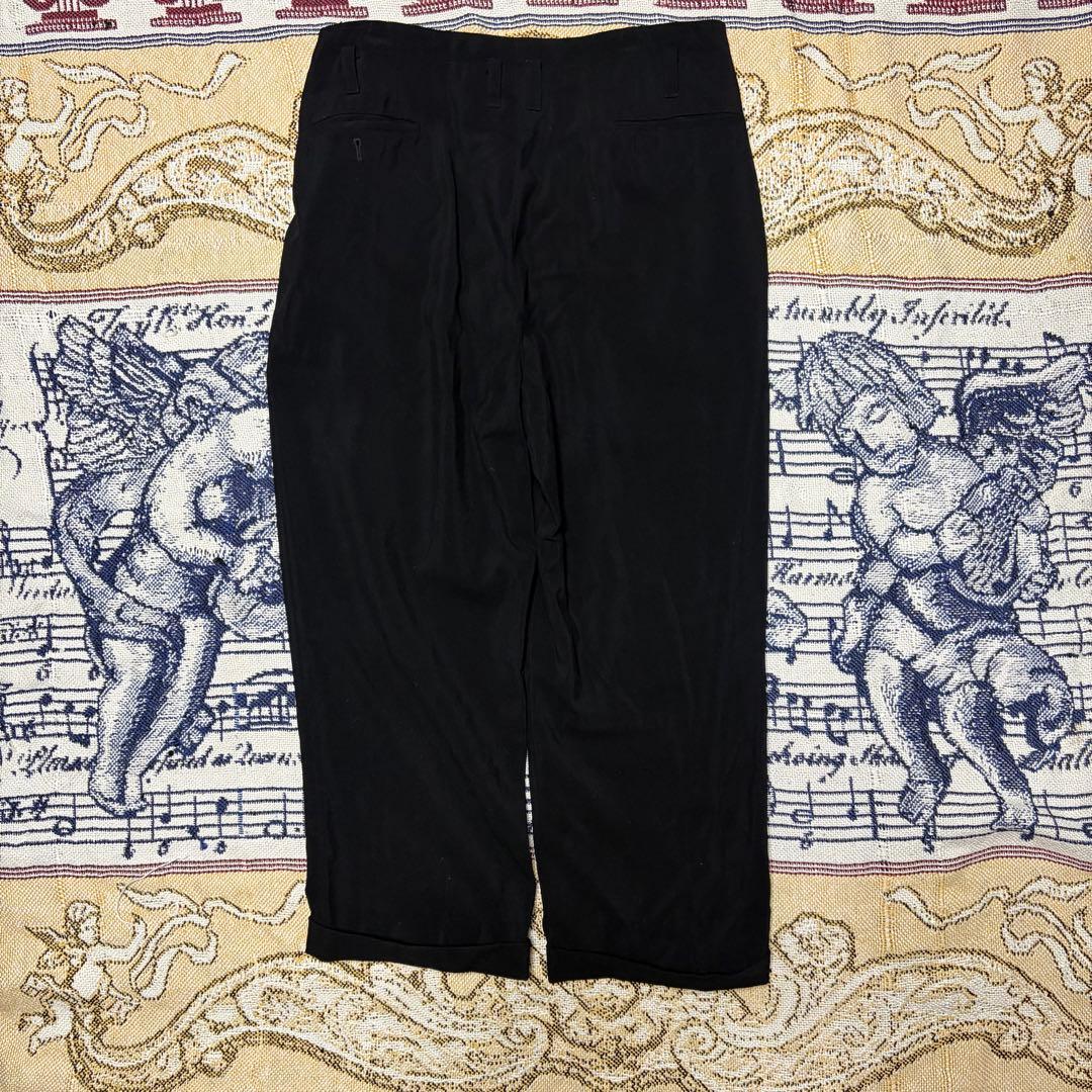 50s 60s ウールギャバジンスラックス ブラック ギャバスラ レーヨン