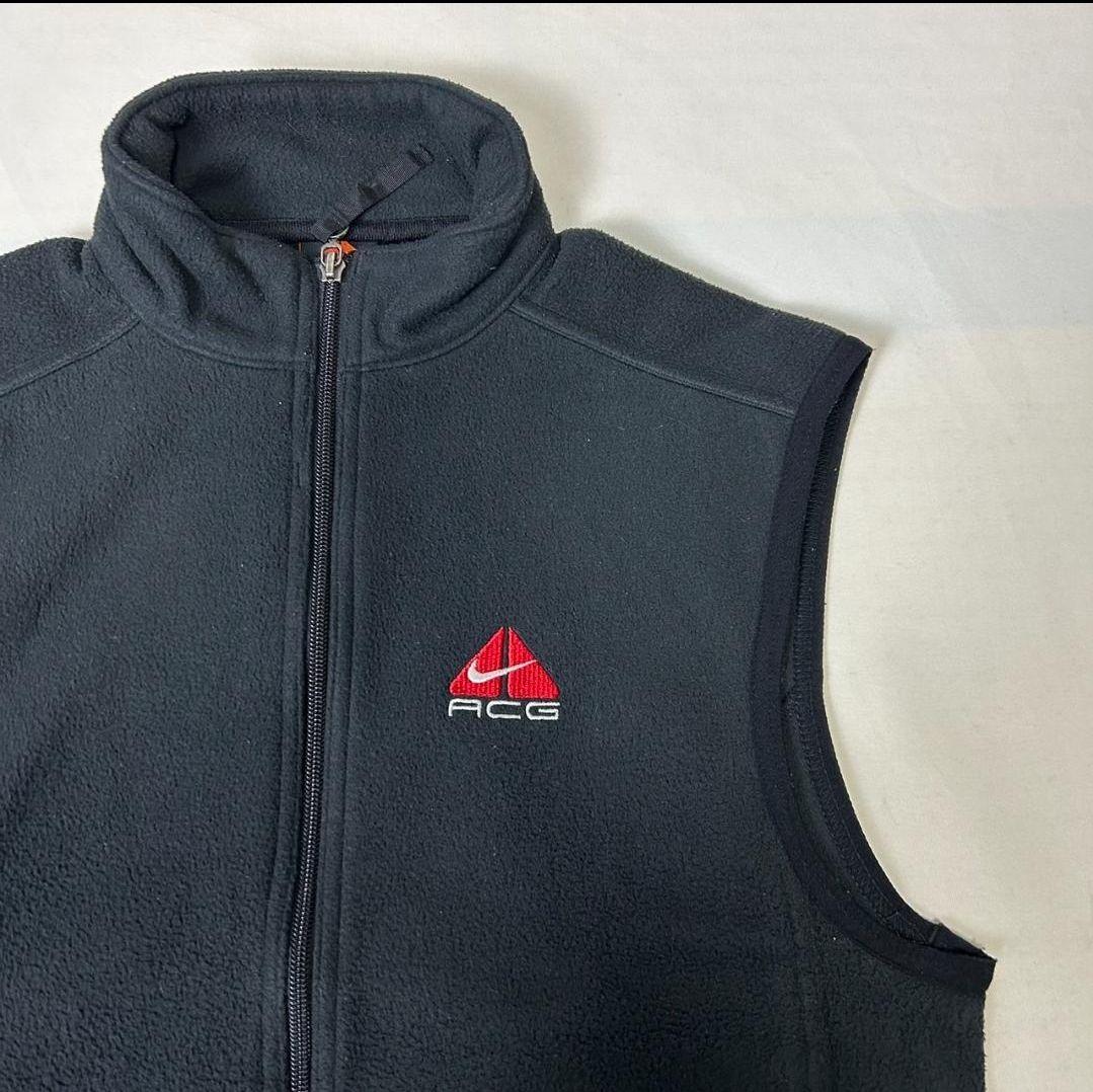 希少デザイン NIKE ACG THERMA-FITフリース ベスト Y2K 黒