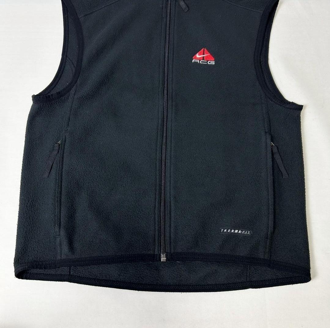 希少デザイン NIKE ACG THERMA-FITフリース ベスト Y2K 黒