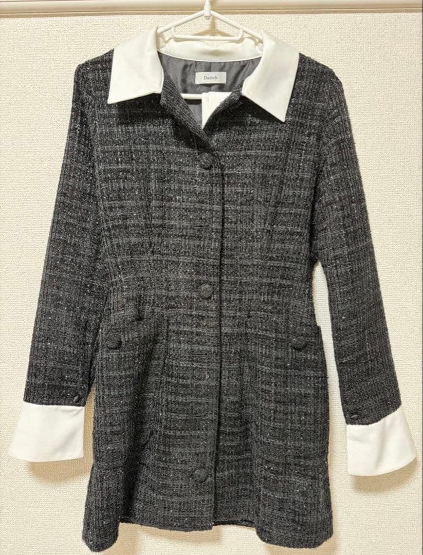 Darich クラシカルボウタイツイードミニワンピース FREEサイズ