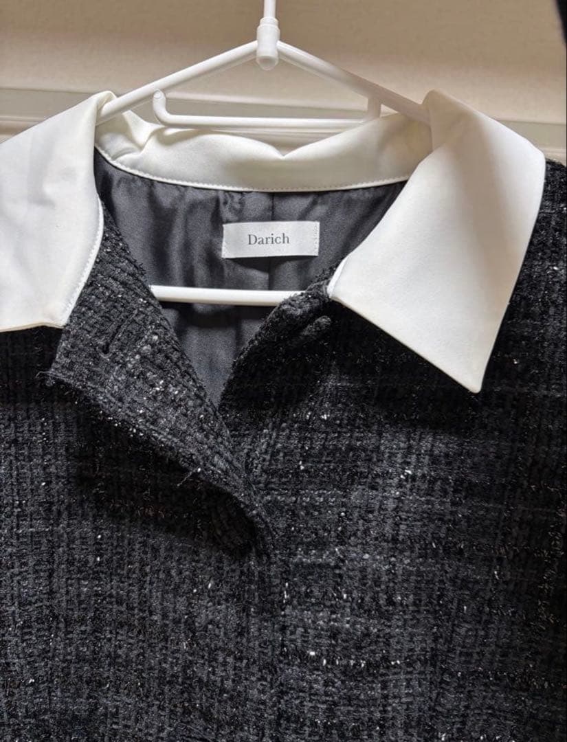 Darich クラシカルボウタイツイードミニワンピース FREEサイズ
