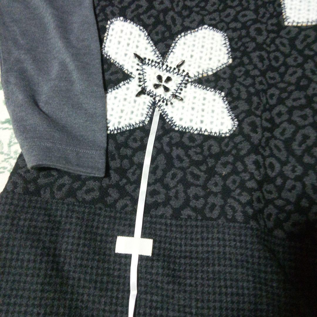 花柄とキャラクター刺繍の長袖チュニックアルベロベロ