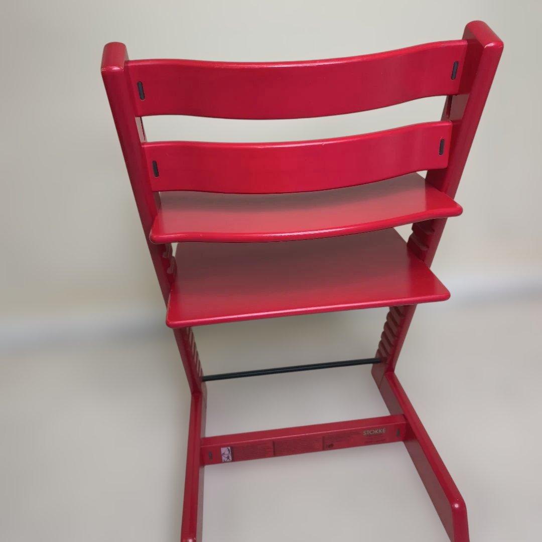 ストッケ　トリップトラップ　ベビーセット付　レッド　シリアルナンバー3