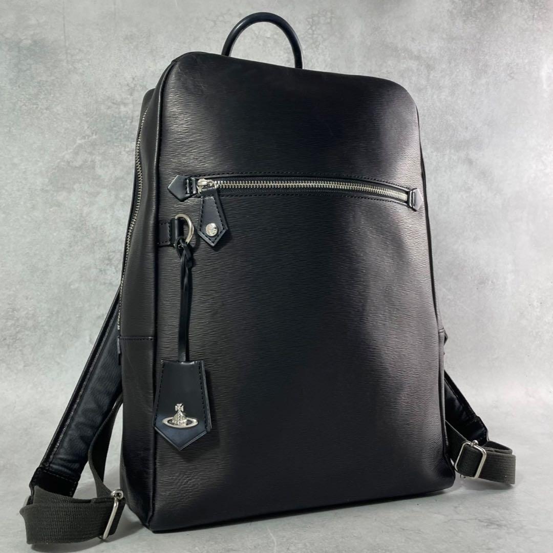 ＤＡＤＡ✨ヴィヴィアン ADVAN リュック レザー 黒系 オーブチャーム